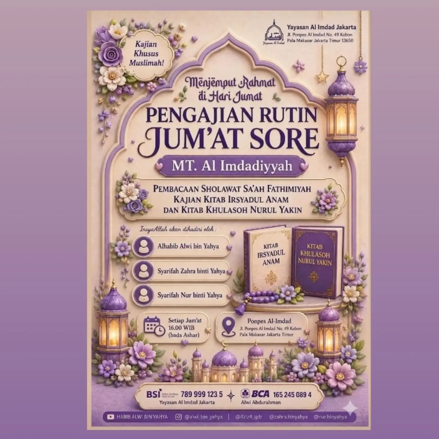 Pengajian Rutin Jumat Sore MT. Al Imdadiyyah