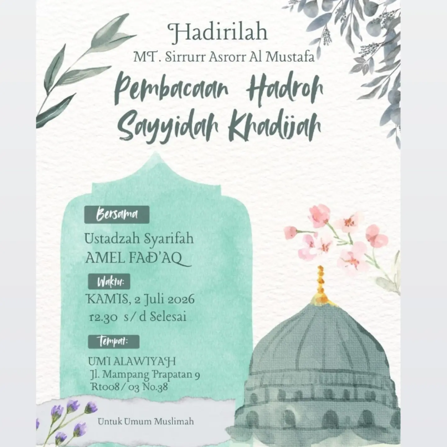 Pembacaan Hadroh Sayyidah Khadijah