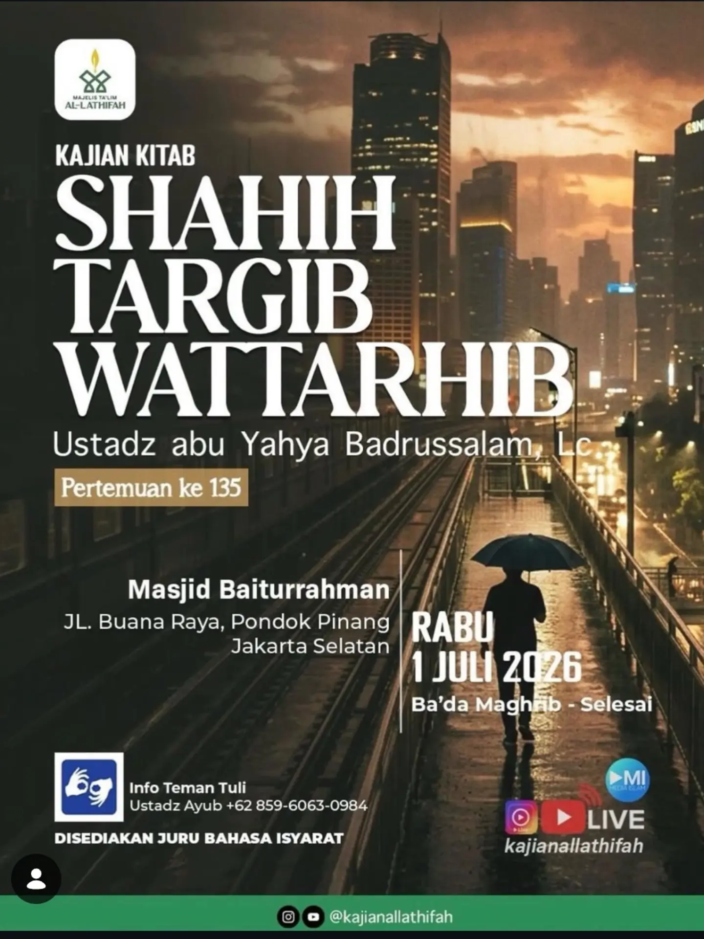 Kajian Kitab Shahih Targib Wat Tarhib