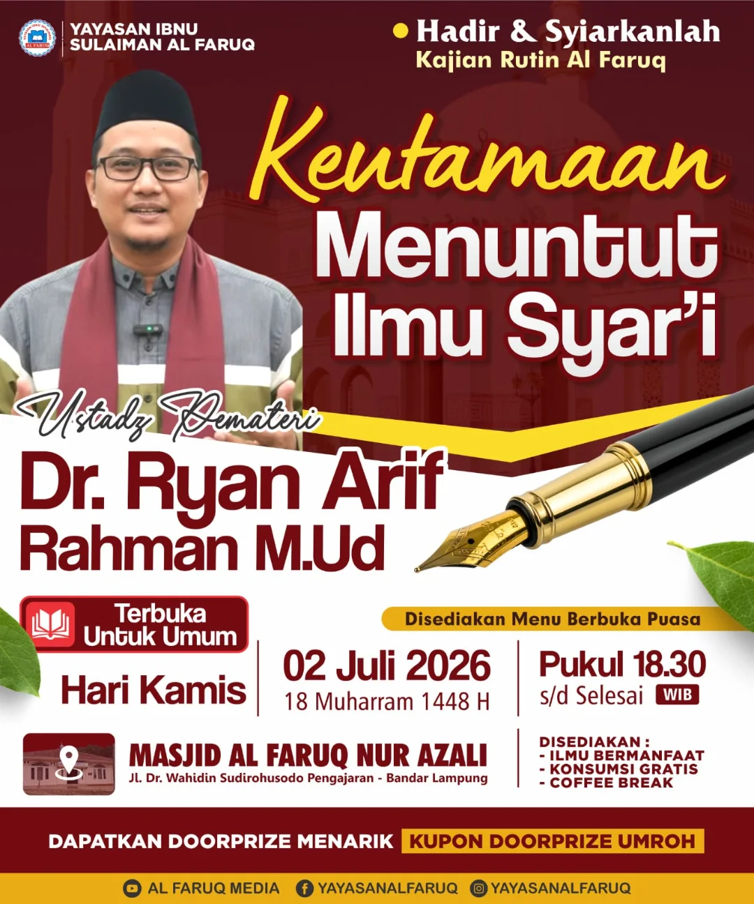 Keutamaan Menuntut Ilmu Syari'