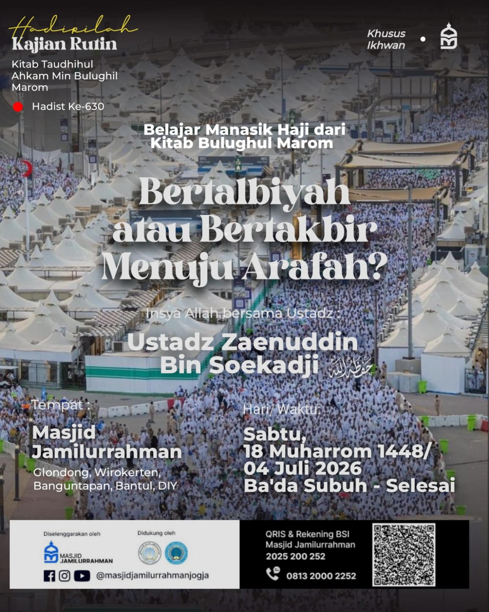 Bertalbiyah atau Bertakbir Menuju Arafah?