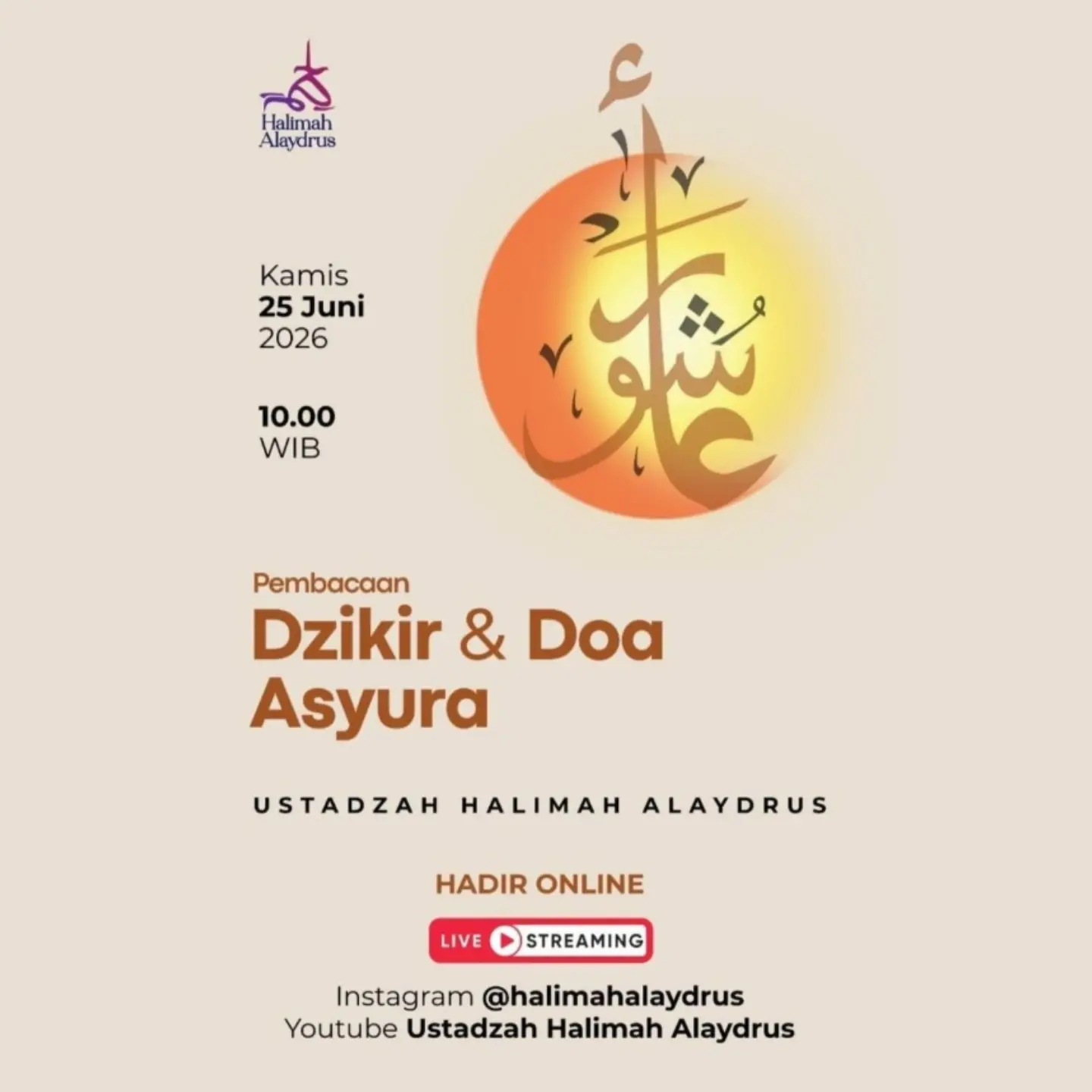 Pembacaan Dzikir & Doa Asyura