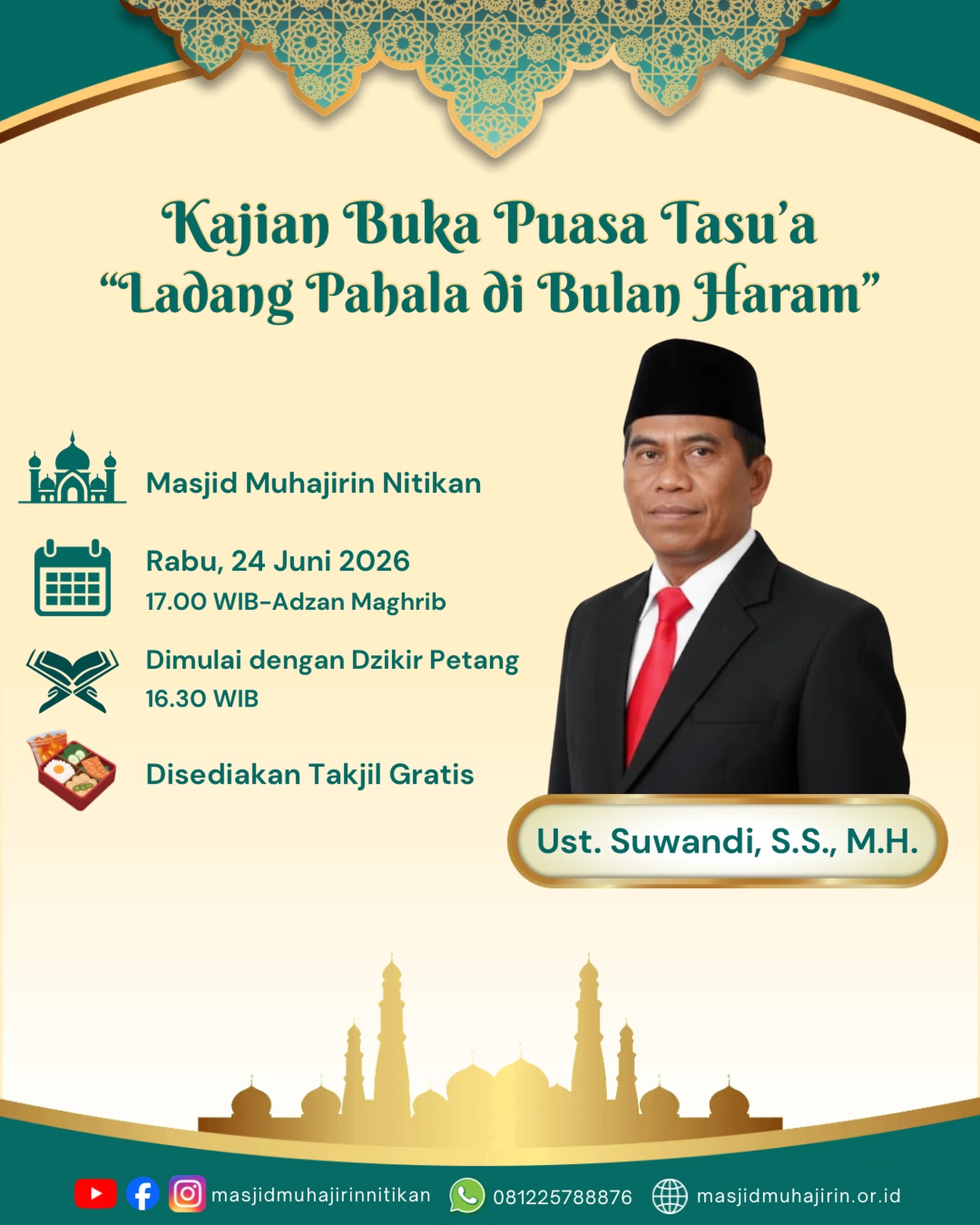 Kajian Buka Puasa Tasu’a "Ladang Pahala di Bulan Haram"