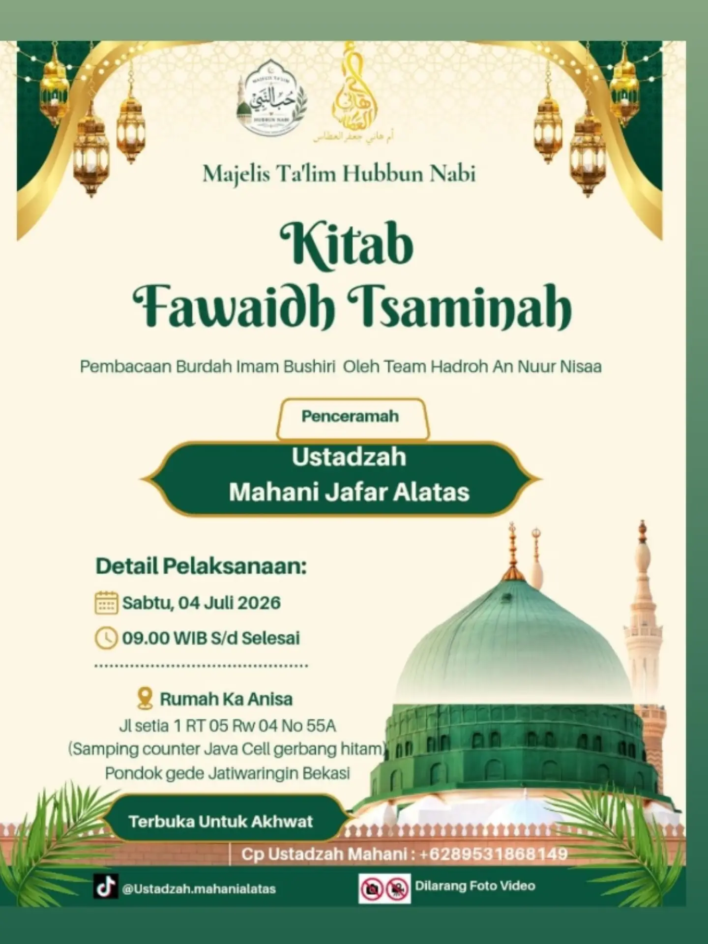 Kajian Muslimah: Kitab Fawaid Tsamihah
