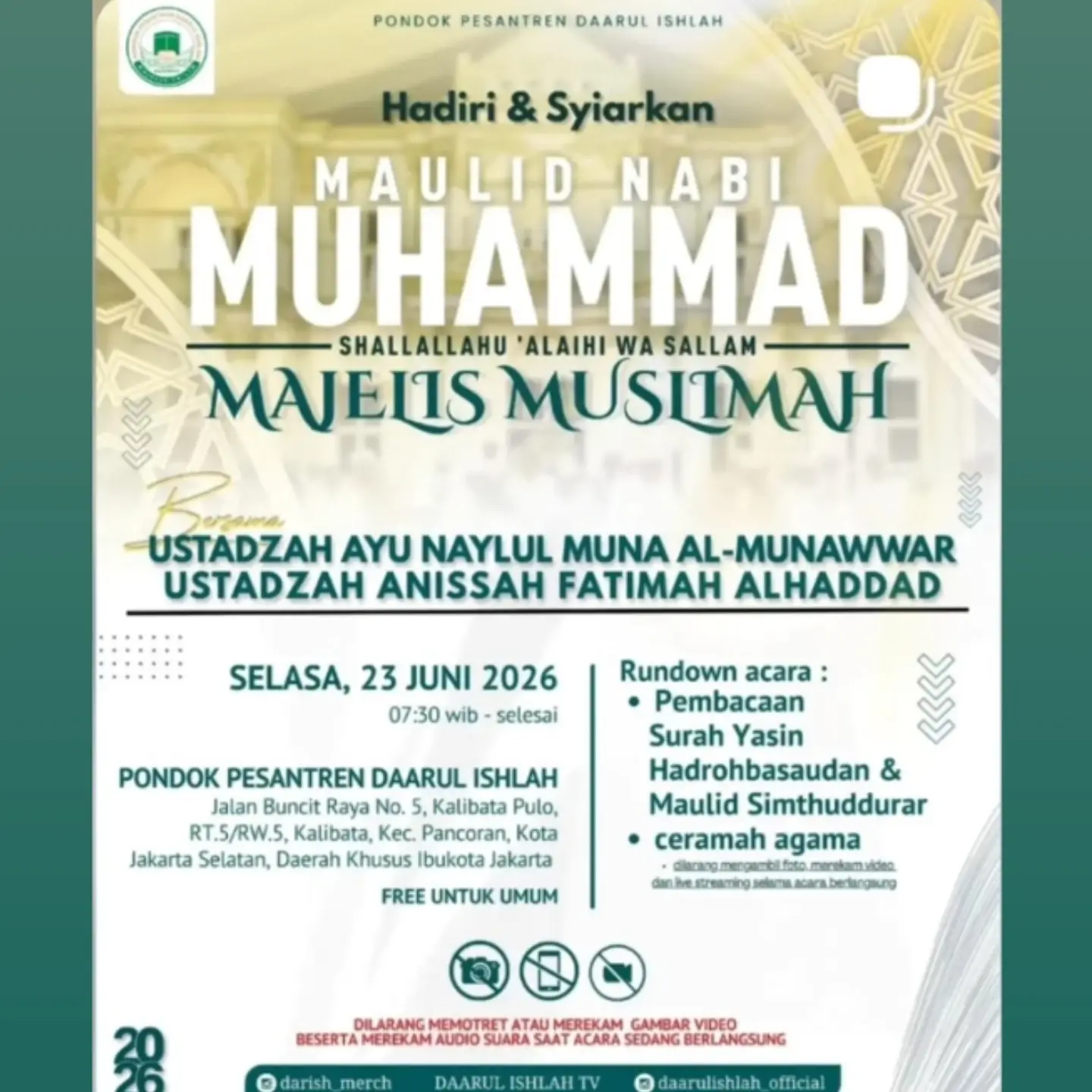 Maulid Nabi Muhammad Majelis Muslimah
