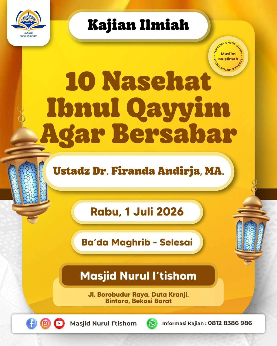 10 Nasehat Ibnul Qayyim Agar Bersabar