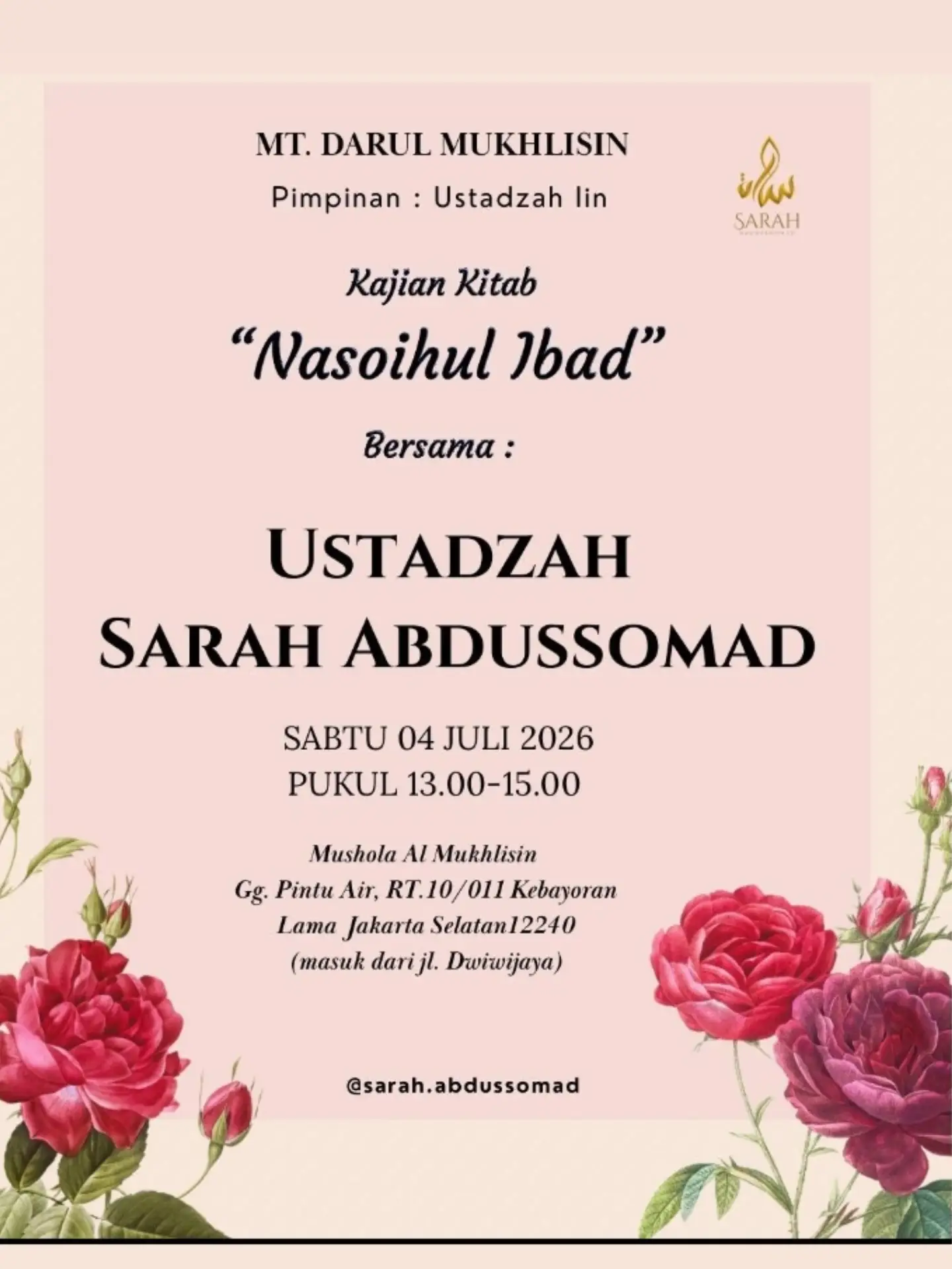 Kajian Kitab Nasoihul Ibad