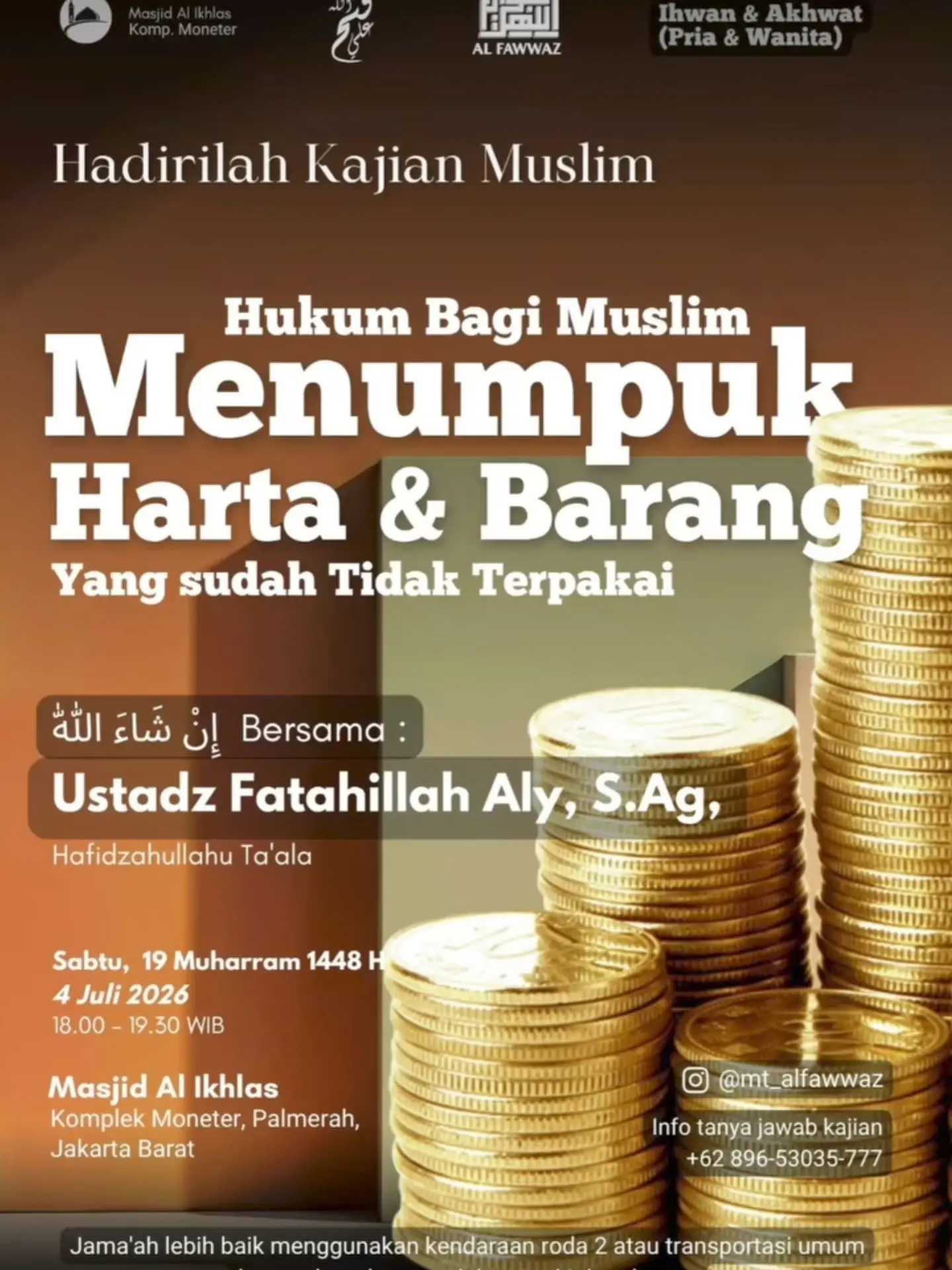 Hukum Bagi Muslim Menumpuk Harta & Barang Yang sudah Tidak Terpakai