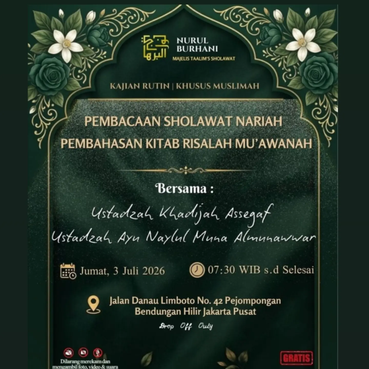 Kajian Rutin Khusus Muslimah