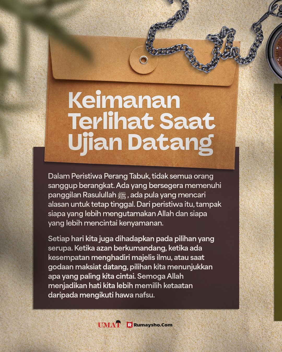 Keimanan Terlihat Saat Ujian Datang