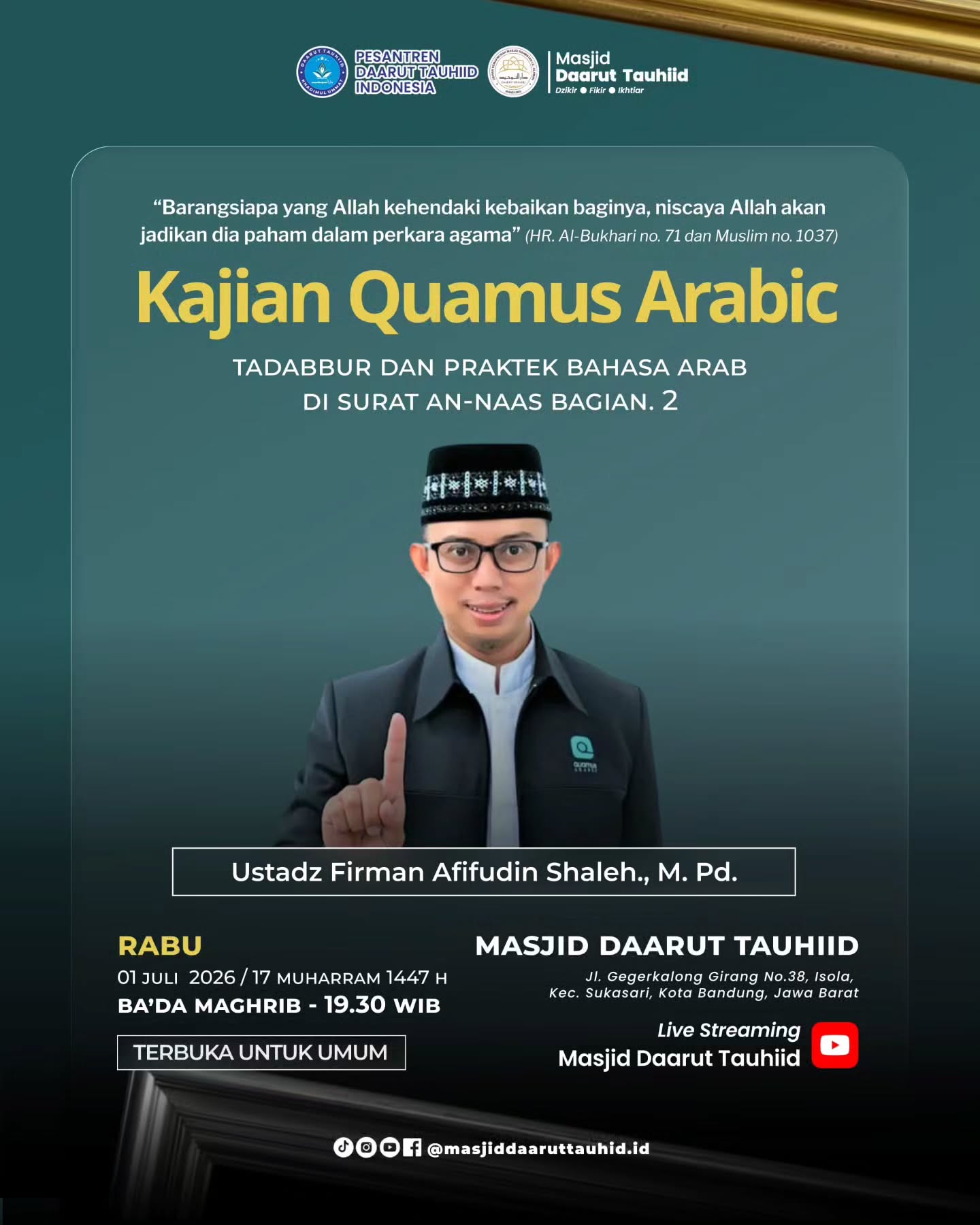 Tadabbur dan Praktek Bahasa Arab di Surat An-Naas Bagian 2