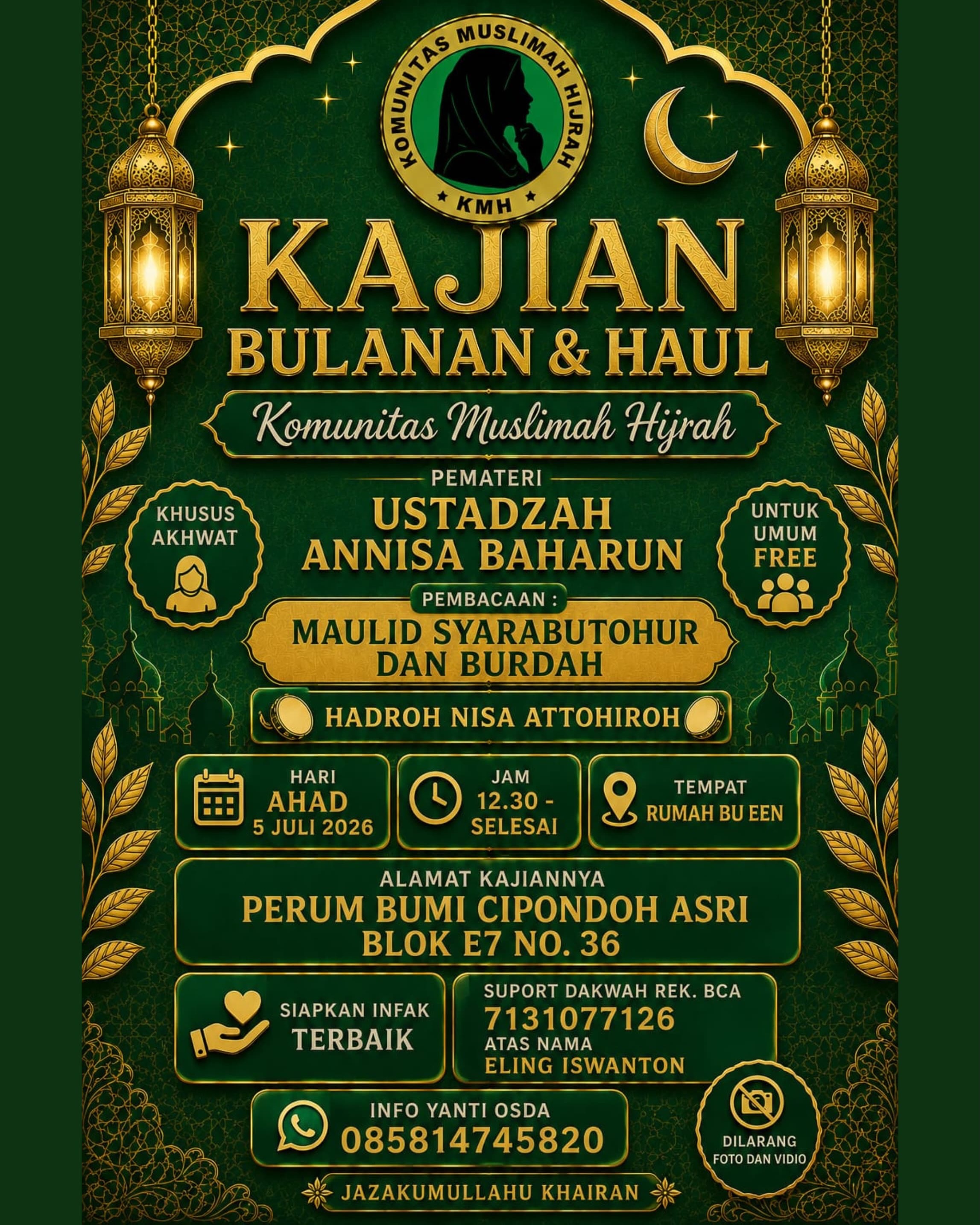 Kajian Bulanan & Haul