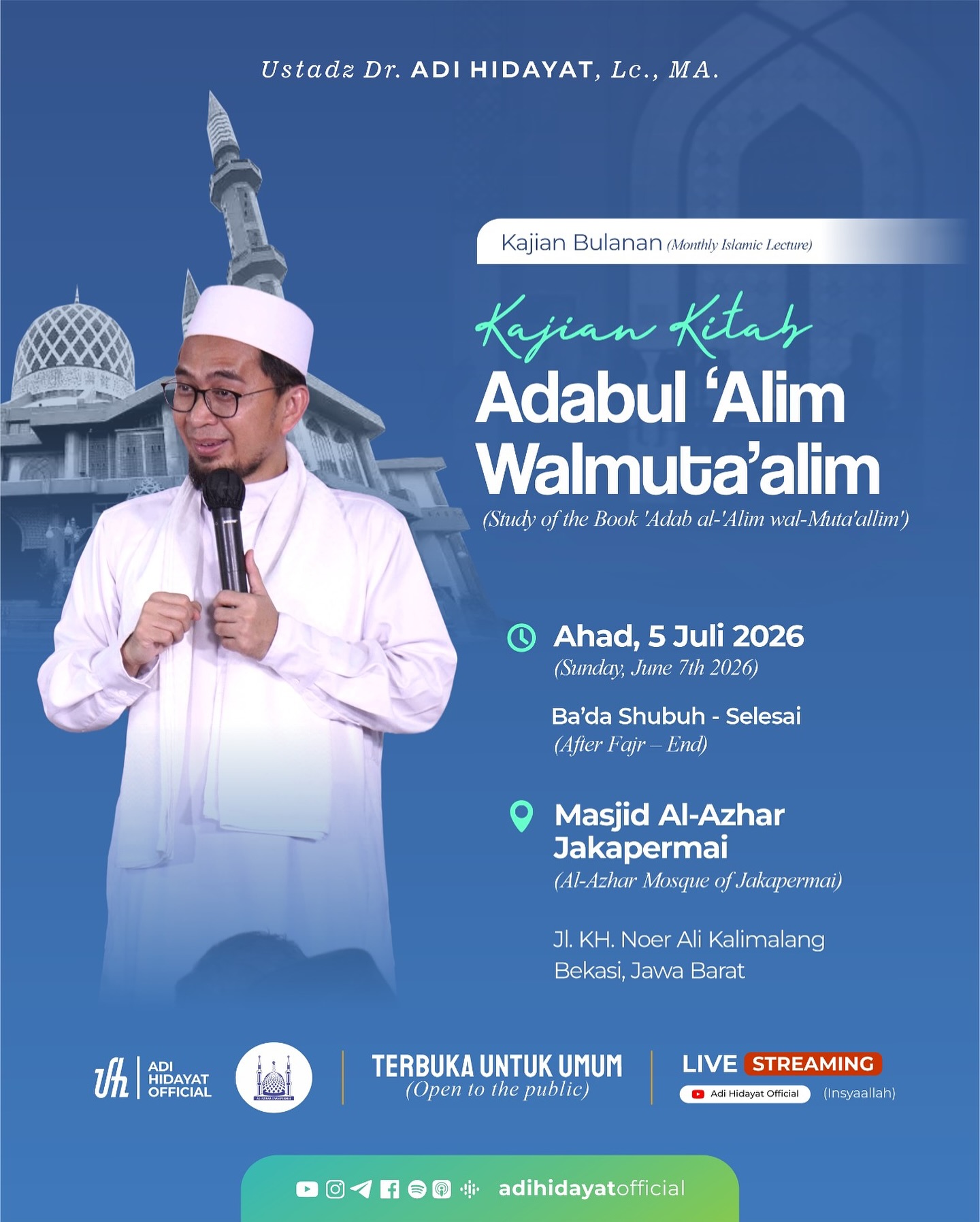Kajian Kitab Adab al-'Alim wal-Muta'allim