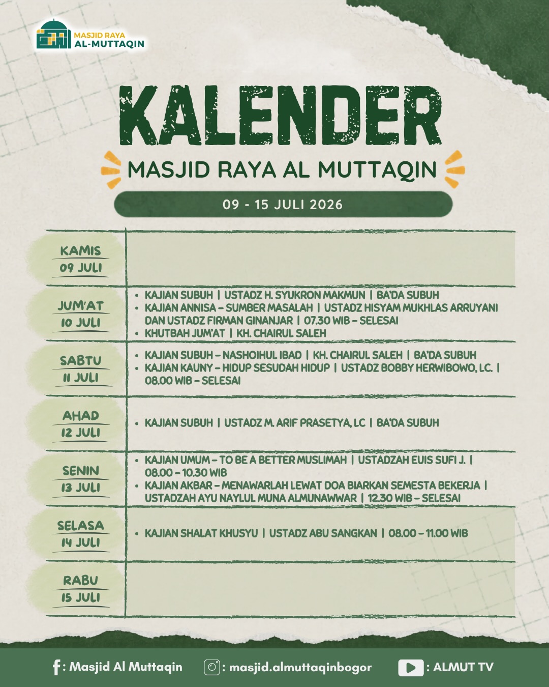 Kajian Shalat Khusyu