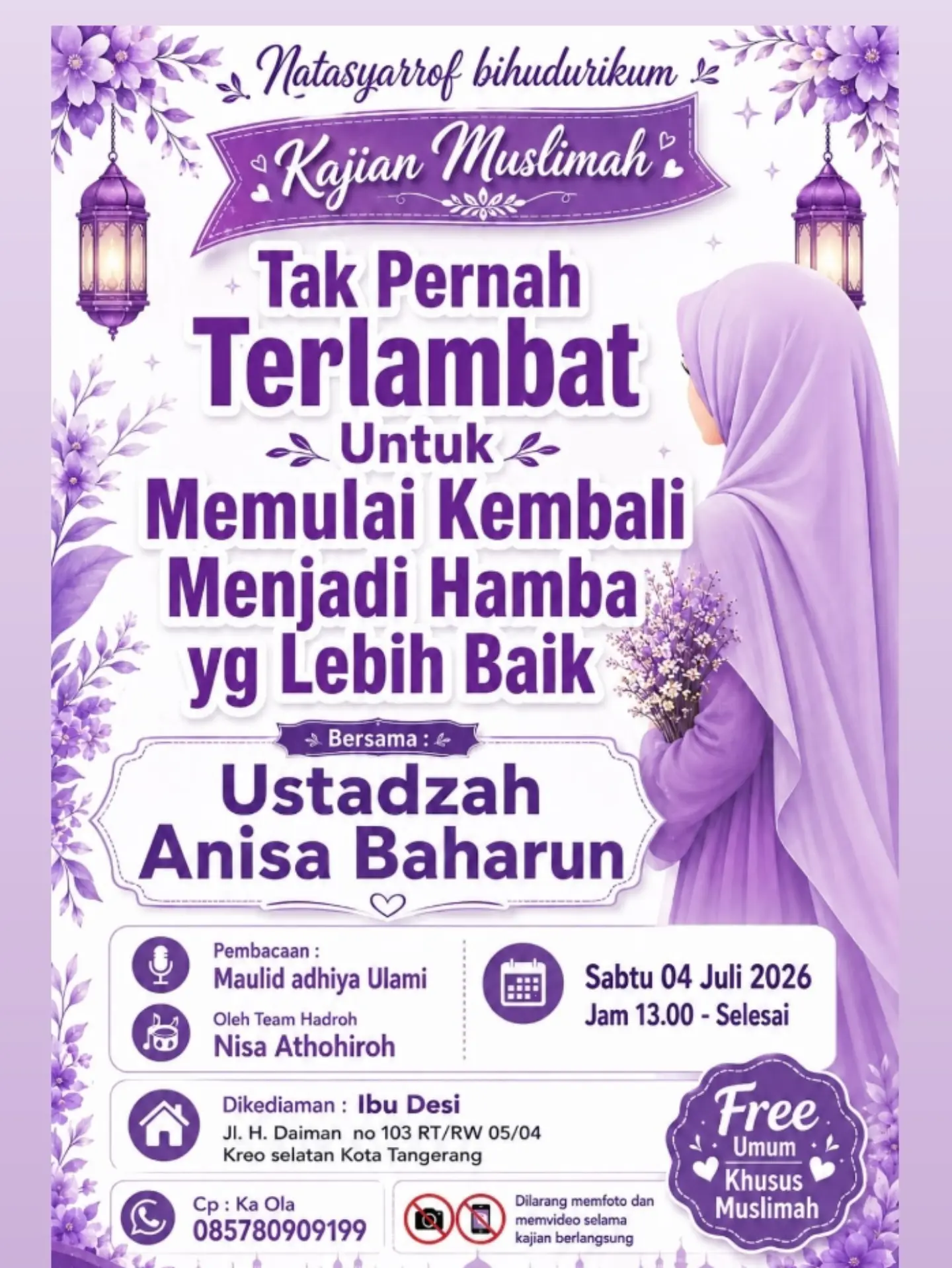 Tak Pernah Terlambat Untuk Memulai Kembali Menjadi Hamba yg Lebih Baik