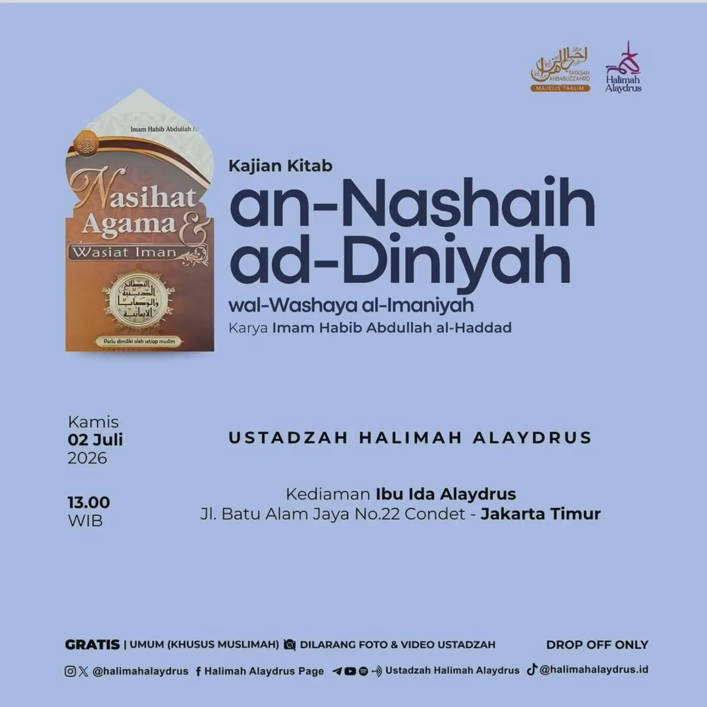 Kajian Kitab an-Nasha'ih ad-Diniyah wal-Washaya al-Imaniyah