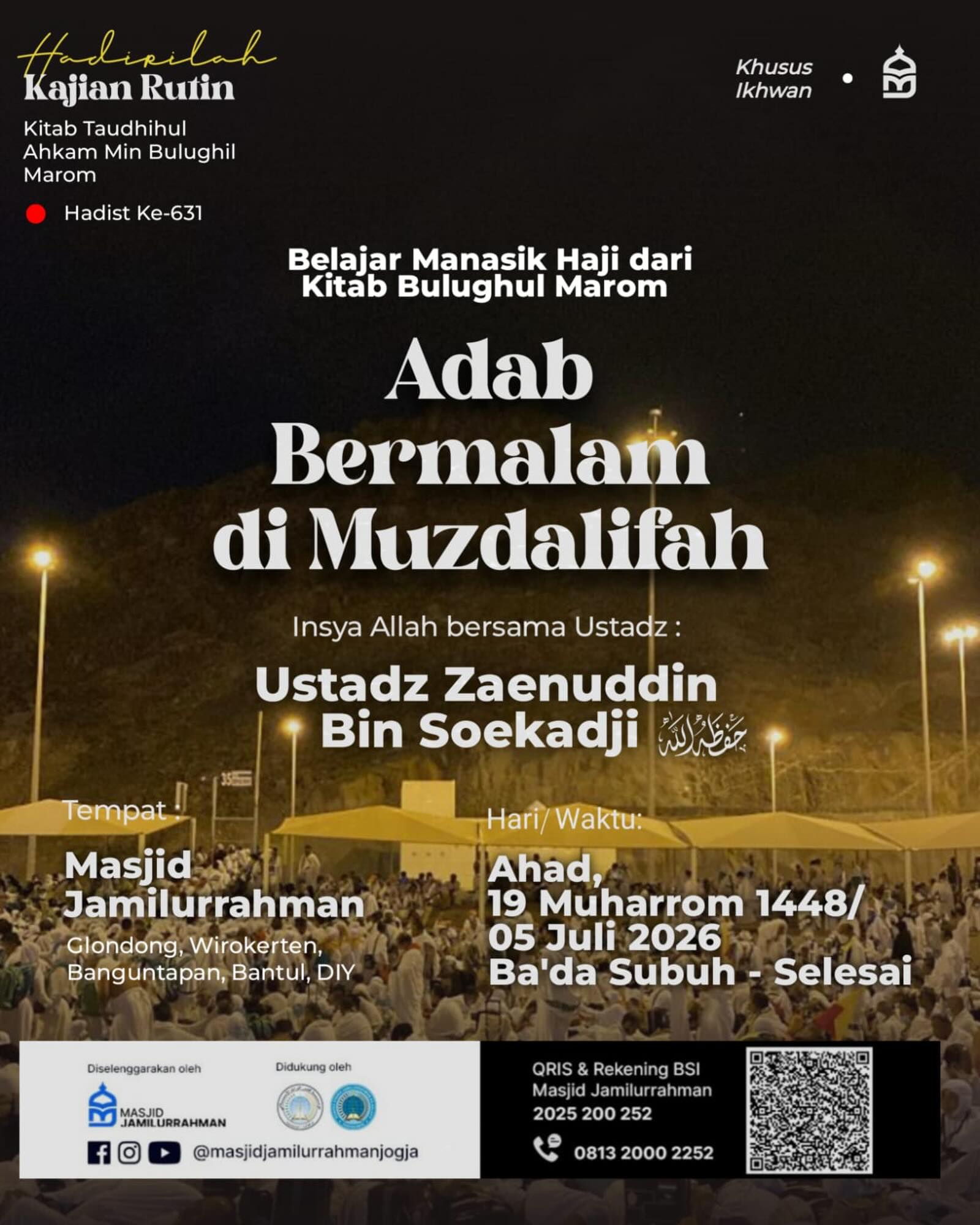 Adab Bermalam di Muzdalifah