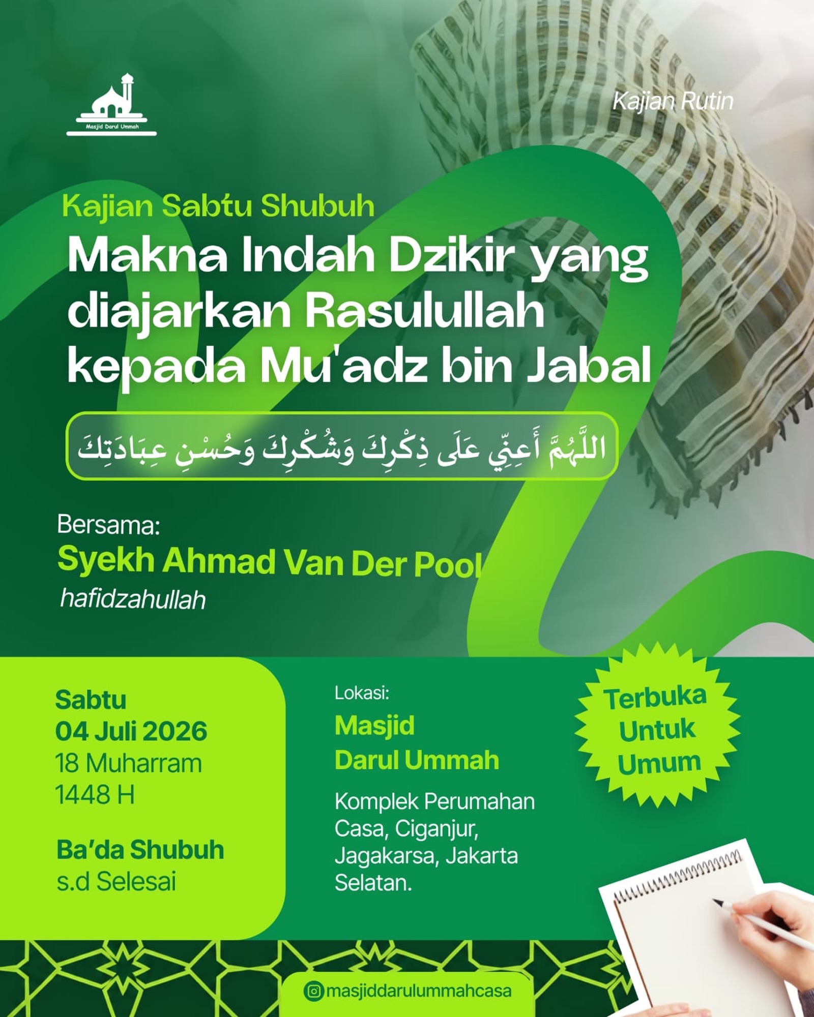 Makna Indah Dzikir yang diajarkan Rasulullah kepada Mu’adz bin Jabal