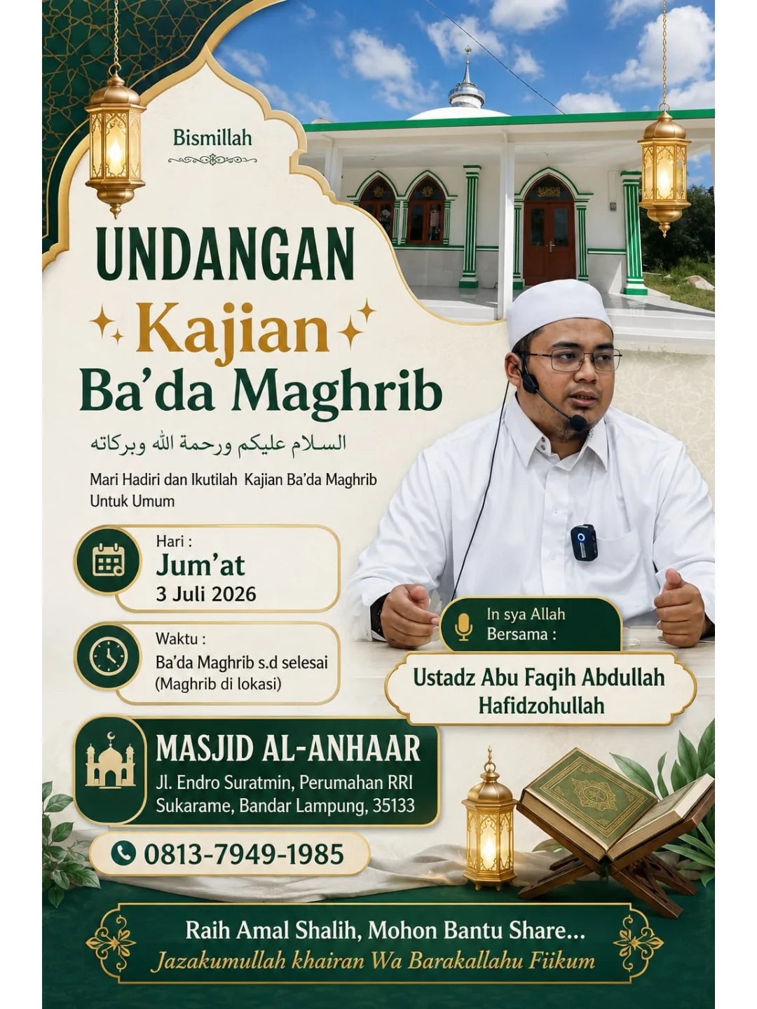 Undangan Kajian Ba'da Maghrib