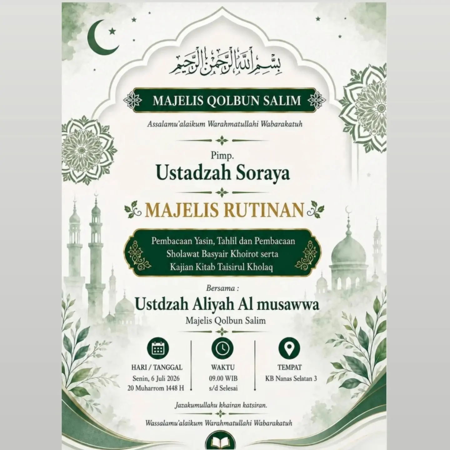 Majelis Qolbun Salim - Majelis Rutinan