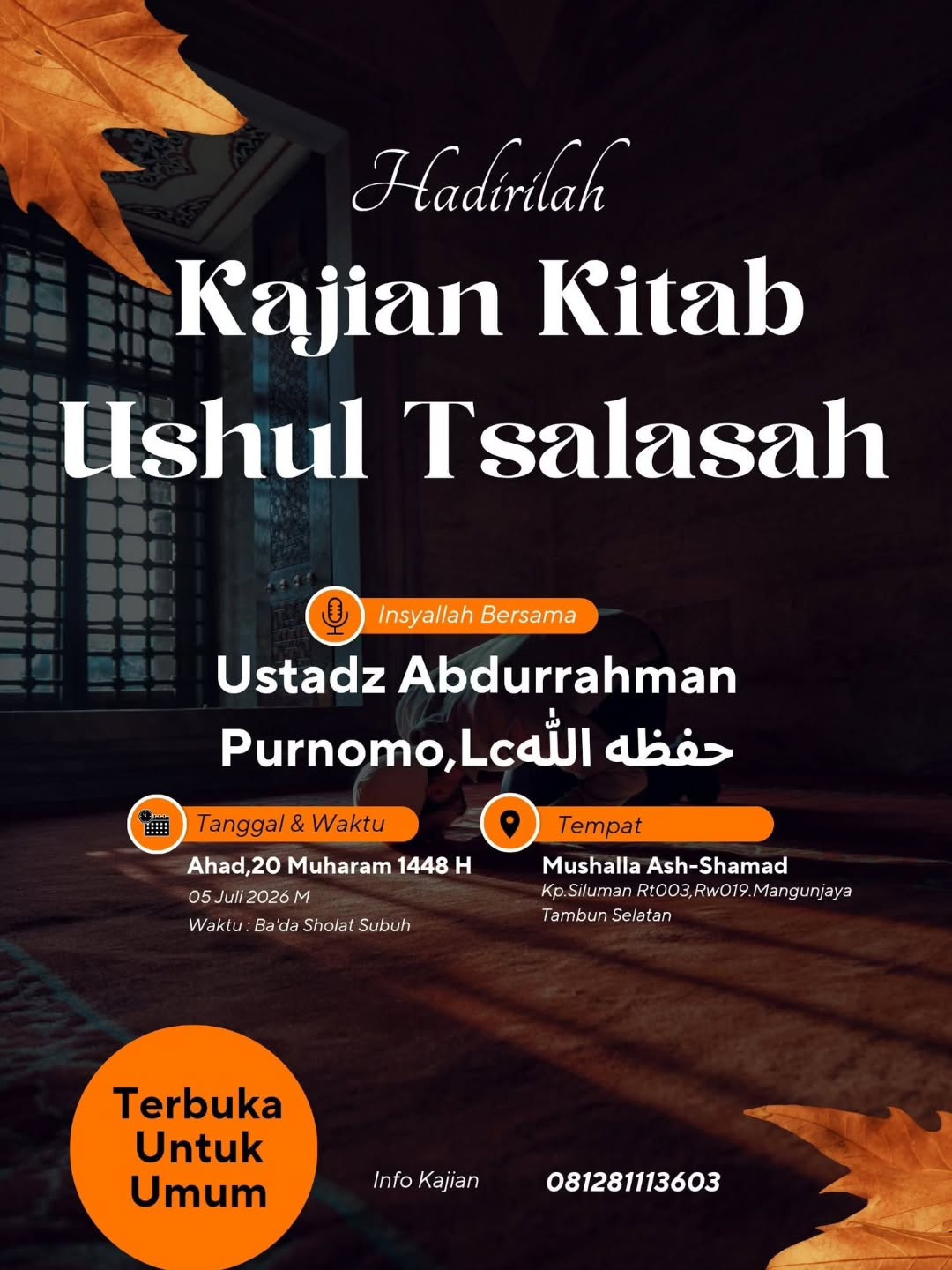 Kajian Kitab Ushul Tsalasah