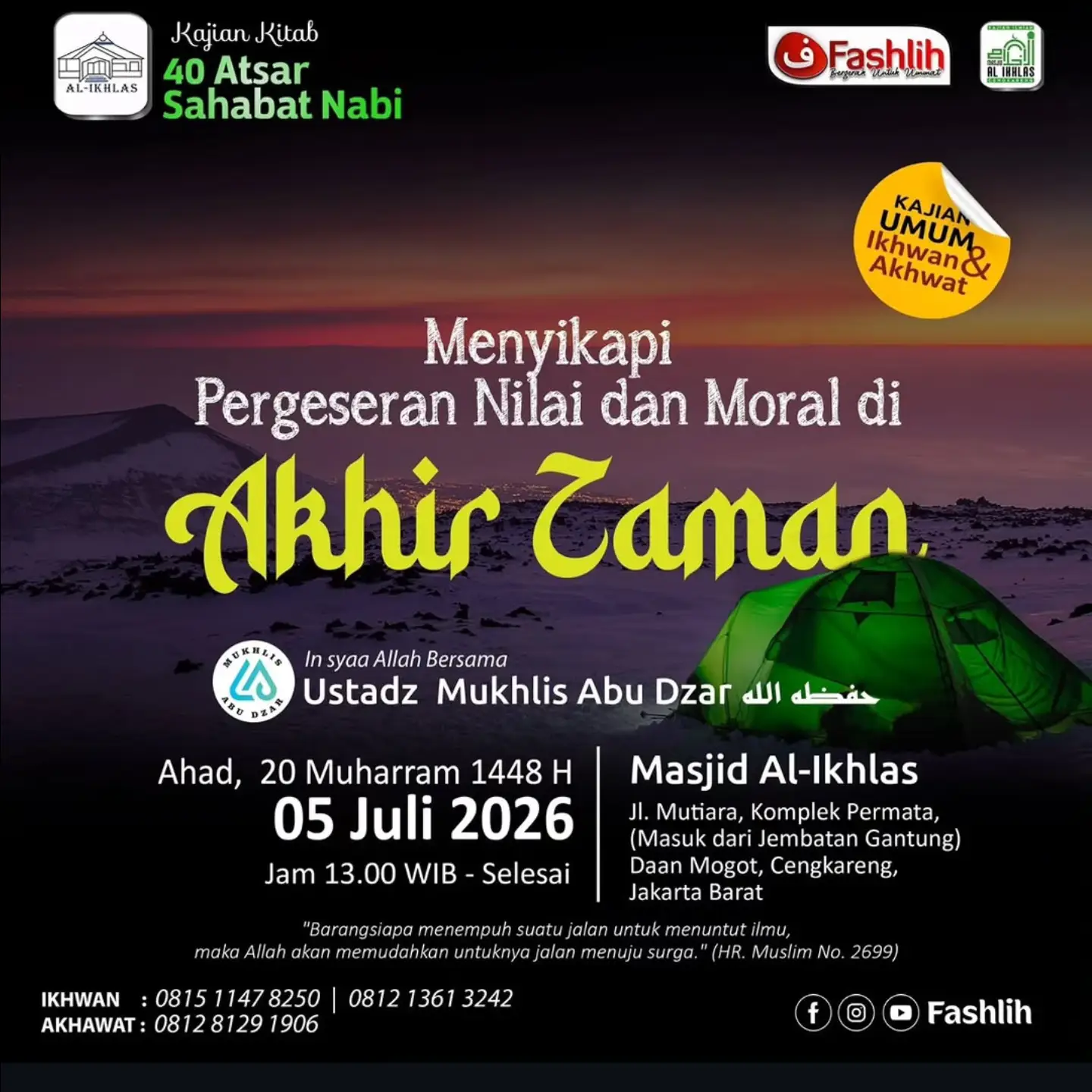Menyikapi Pergeseran Nilai dan Moral di Akhir Zaman