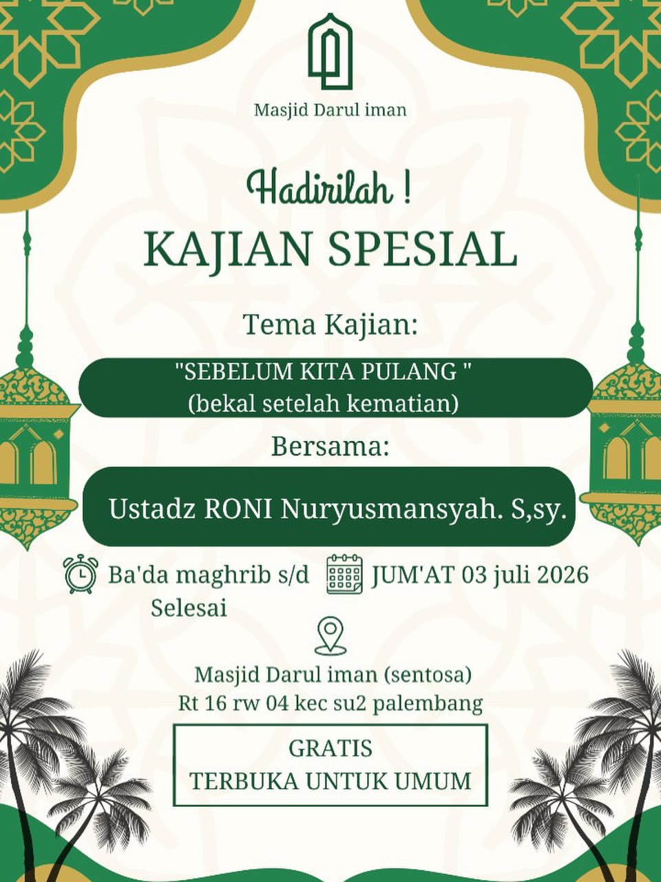 SEBELUM KITA PULANG (bekal setelah kematian)