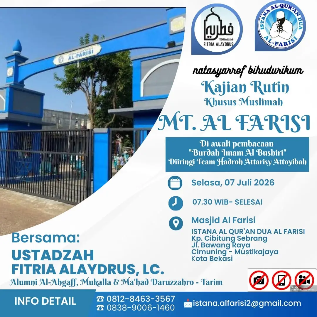 Kajian Rutin Khusus Muslimah MT. AL FARISI