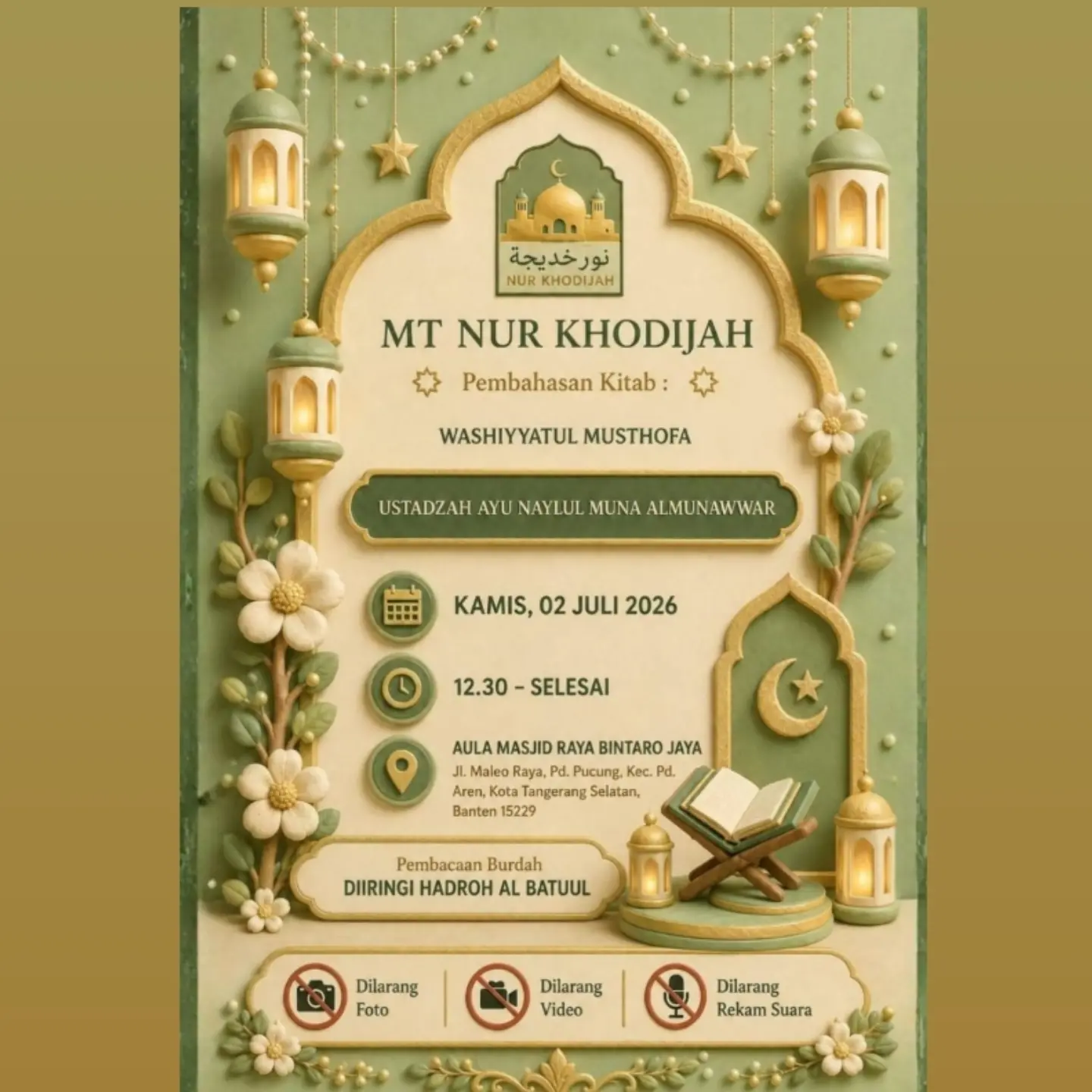 Pembahasan Kitab WashiYYATUL MUSTHOFA