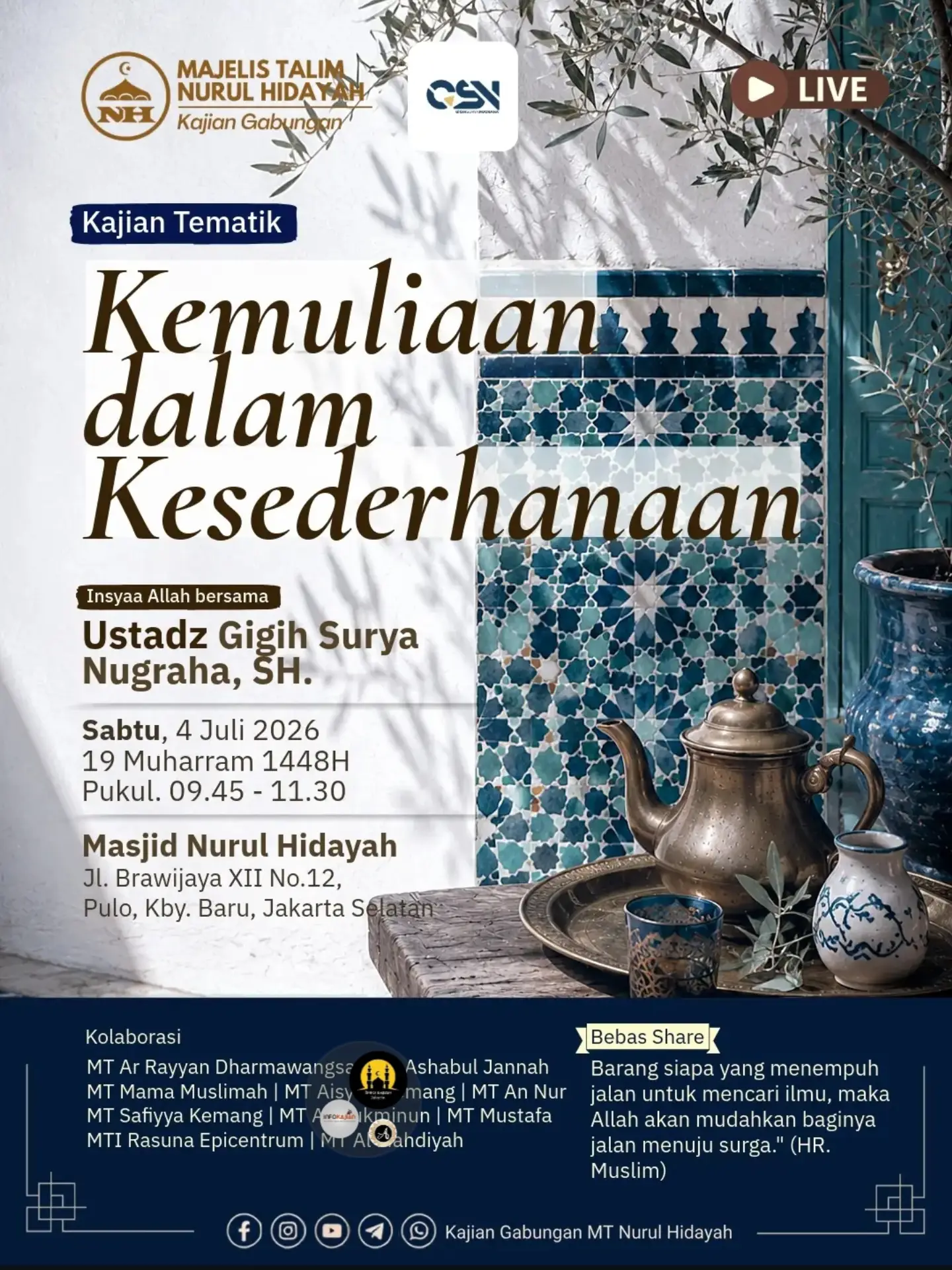 Kemuliaan dalam Kesederhanaan