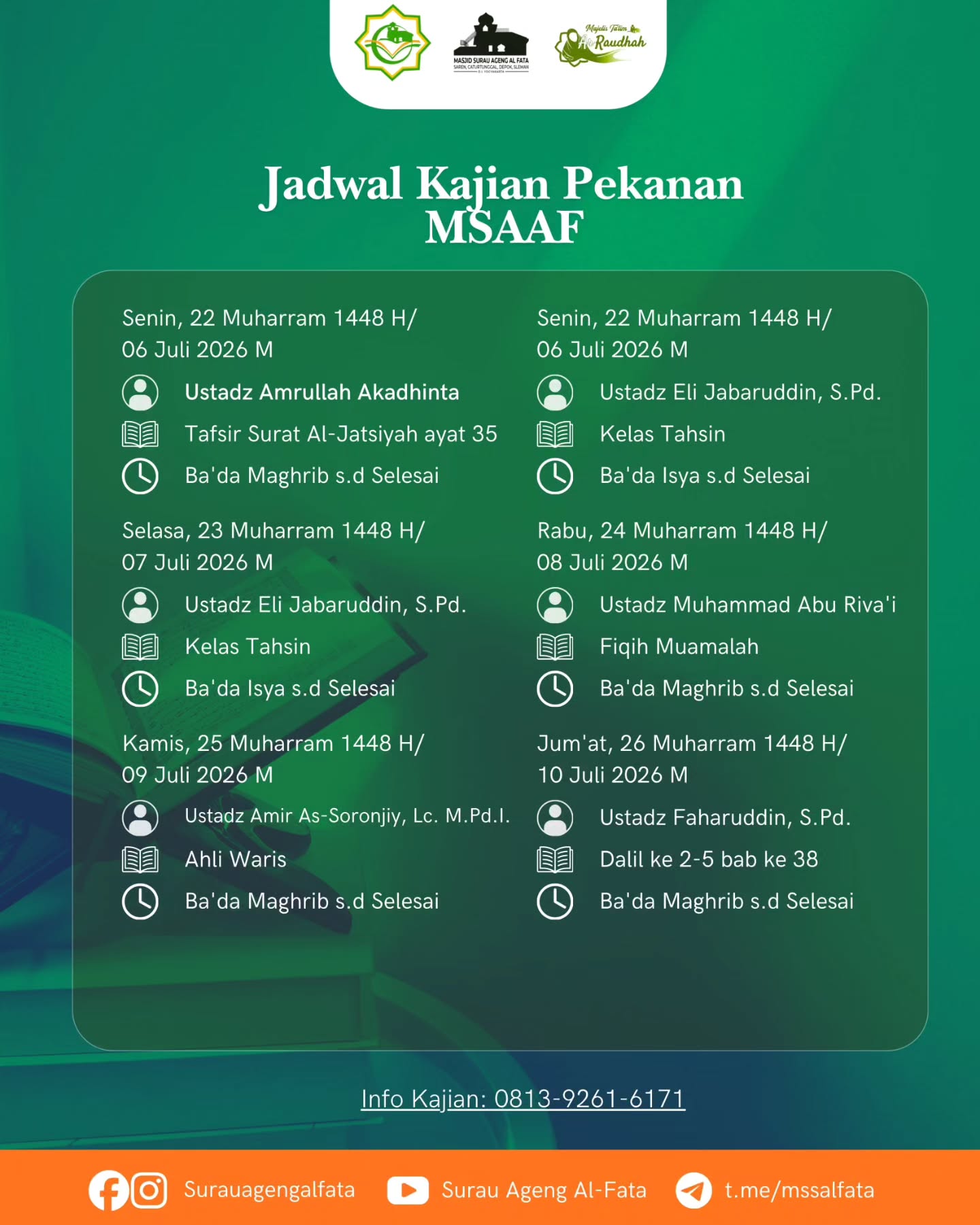 Kajian Muslimah Ar-Raudhoh