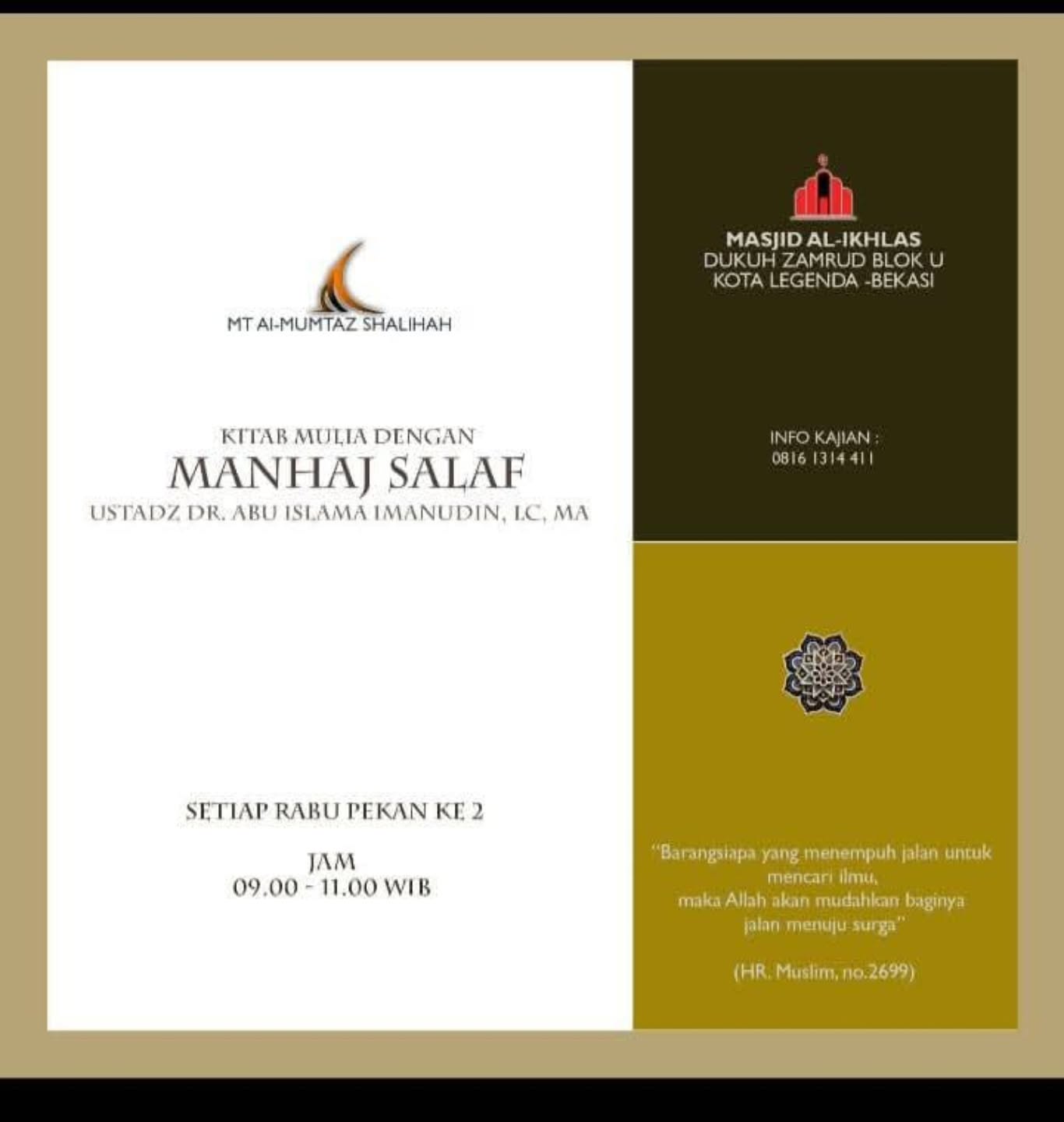 Kitab Mulia dengan Manhaj Salaf