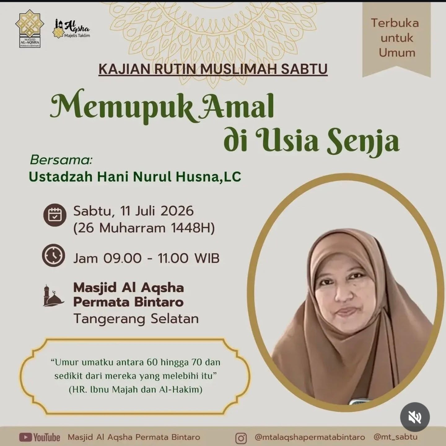 Memupuk Amal di Usia Senja