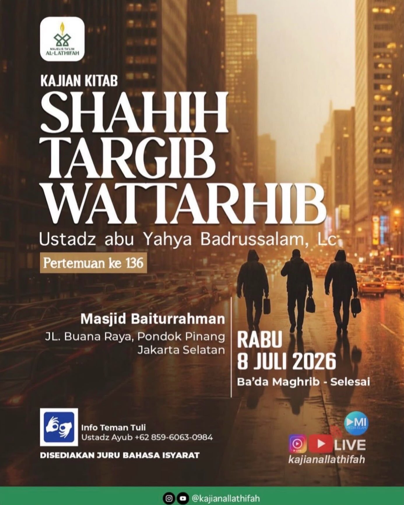 Kajian Kitab Shahih Tarhib Wattarhib