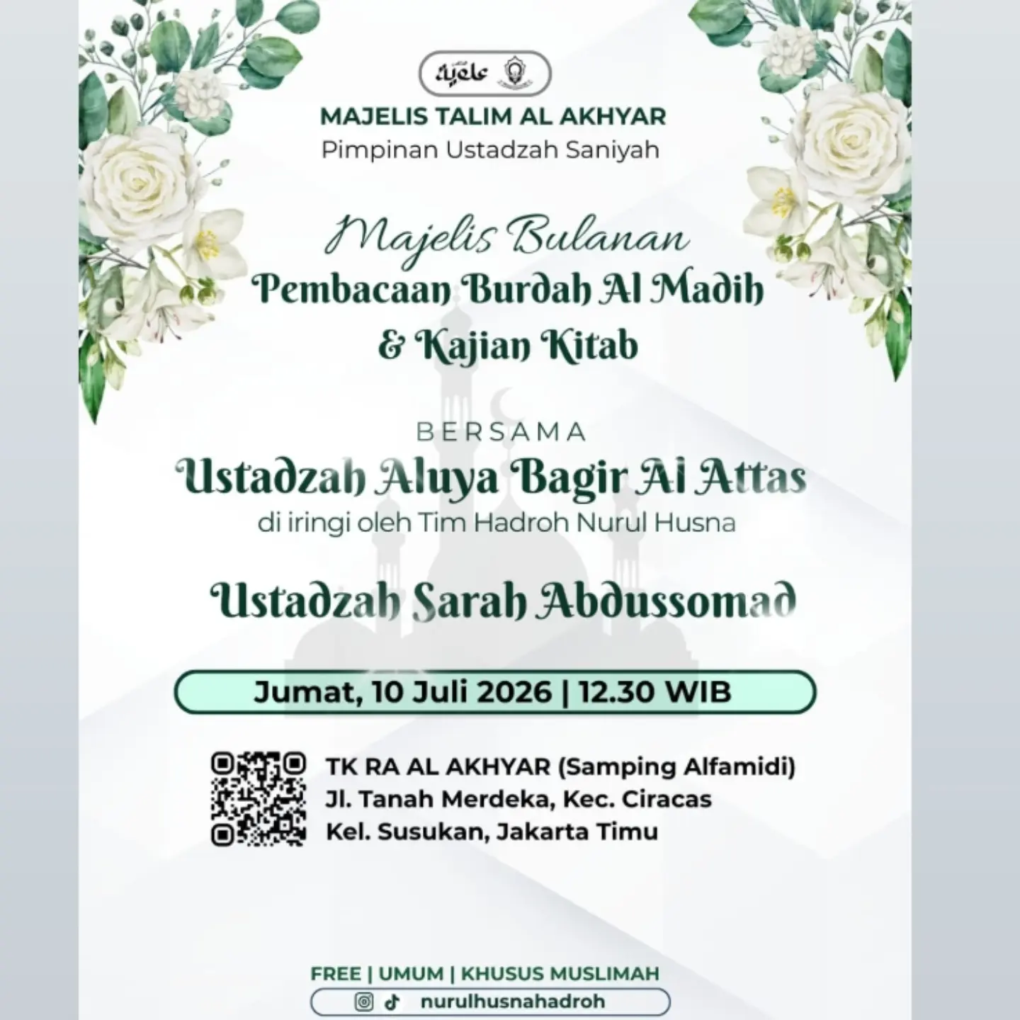 Pembacaan Burdah Al Madih & Kajian Kitab