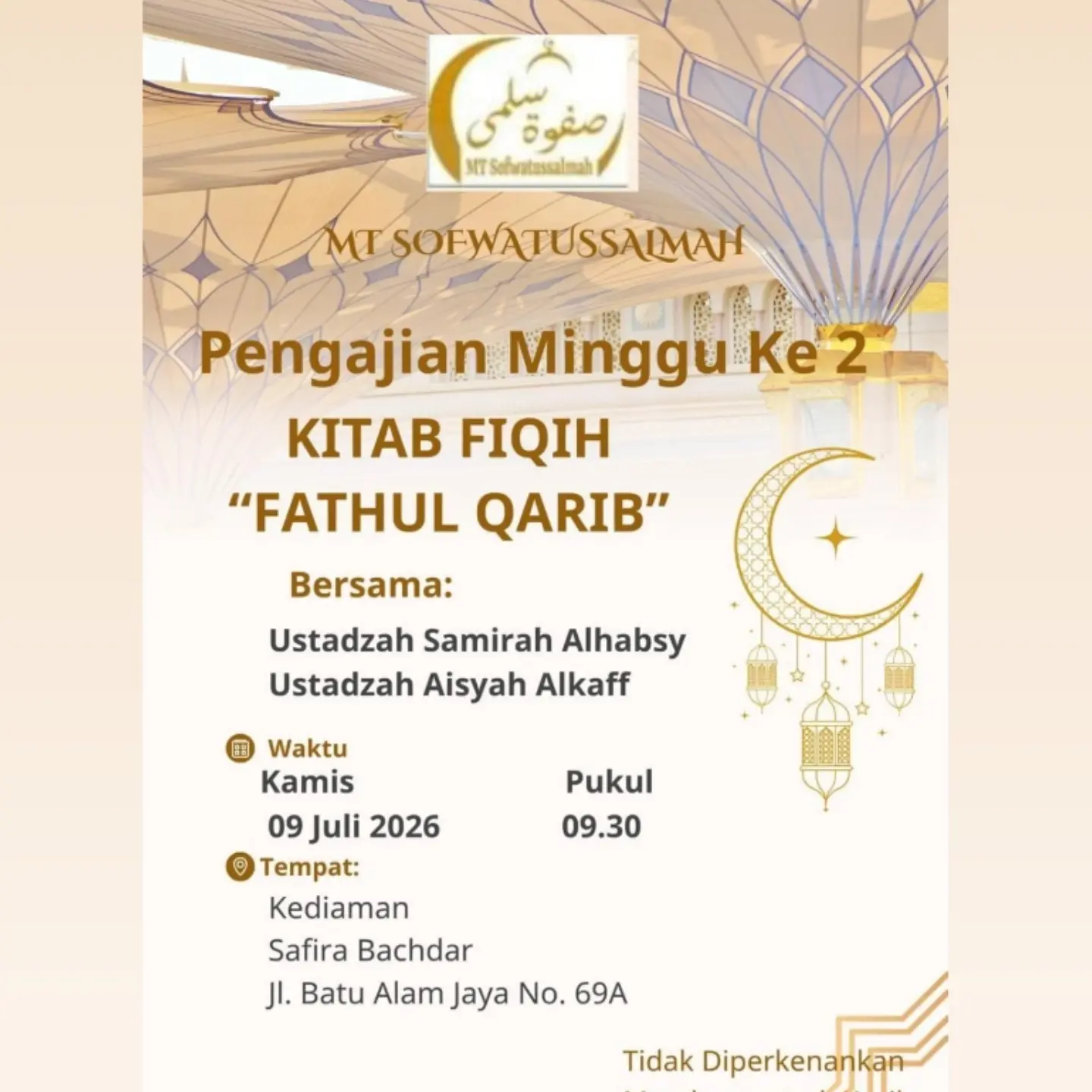 Pengajian Minggu Ke-2 KITAB FIQIH 'FATHUL QARIB'